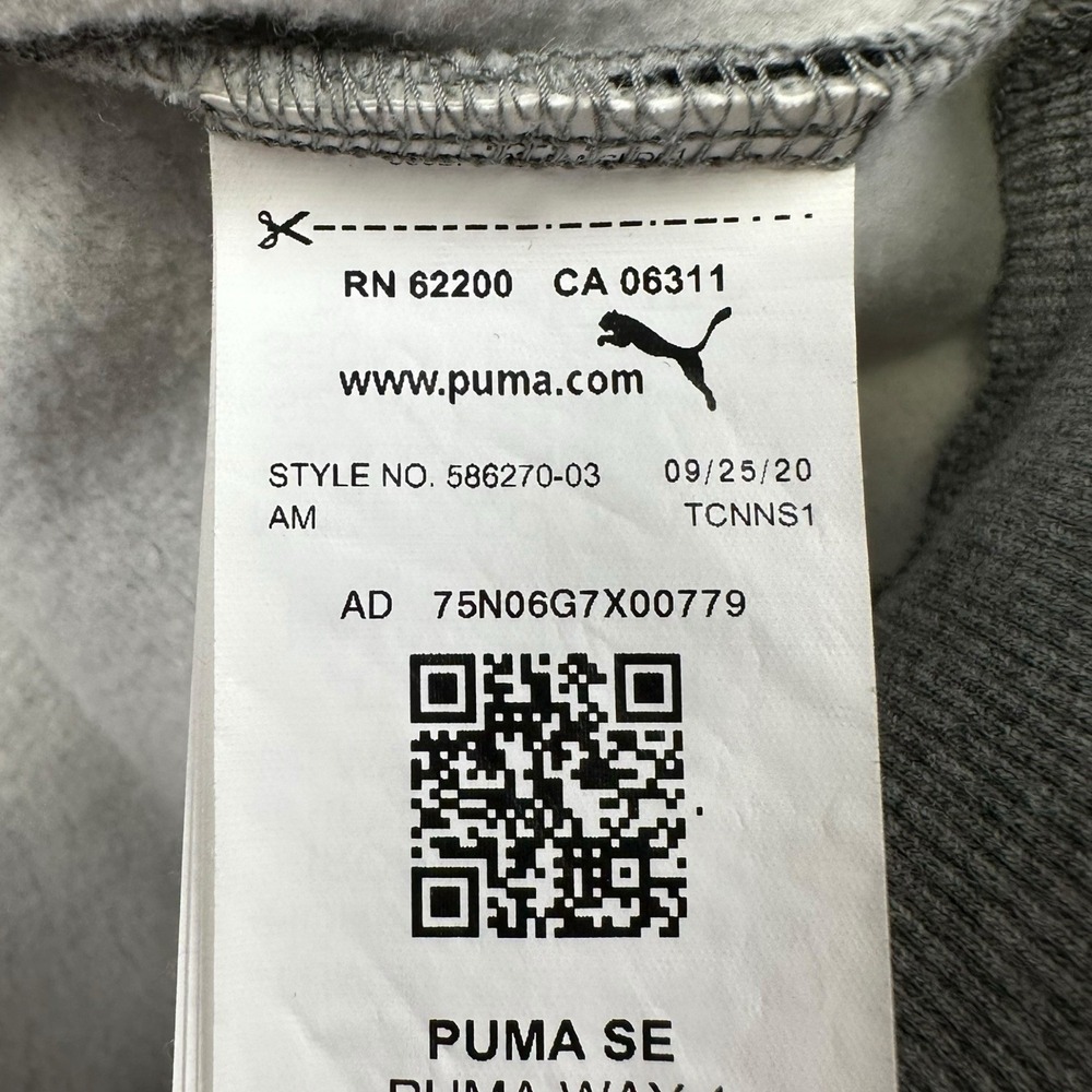 PUMA Essentials No 1 Logo Hoodie Mens S Gray Pullover Athletic Streetwear Sporty - Picture 7 of 13